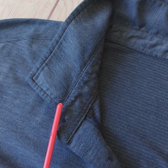 Lululemon Evolution Long Sleeve Polo Shirt Nautical Navy sz L - Picture 11 of 11